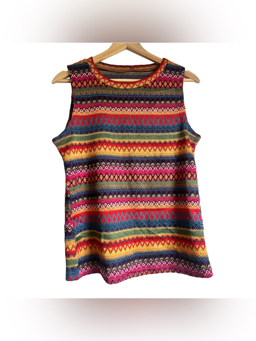 Boho Multi Color Halterneck Tank Top - Picture 4 of 5